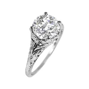 Aquamarine Deco Ring