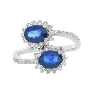 Diamond Blue Sapphire Ring