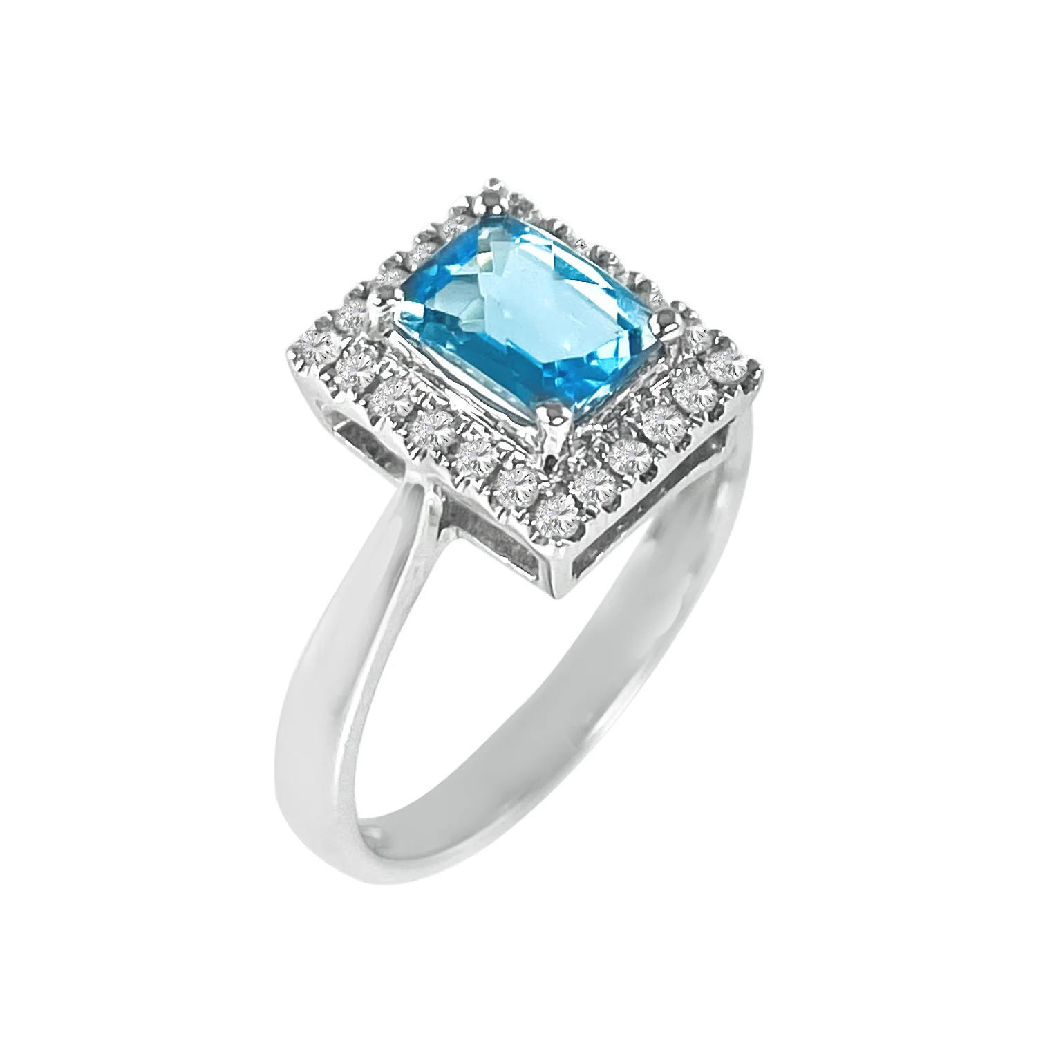 Diamond Blue Topaz Ring - Image 2
