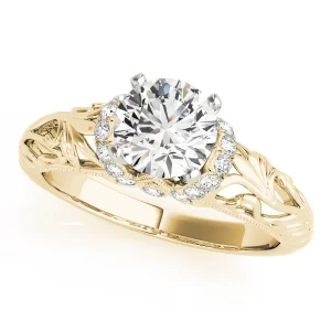 Diamond Filigree Engagement Ring 18k