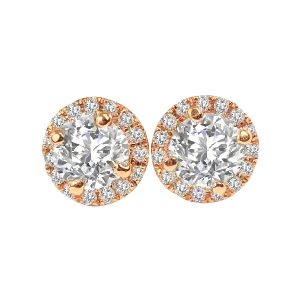 Diamond Halo Earrings