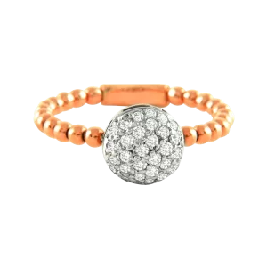 Diamond Italian Pave Ball Ring