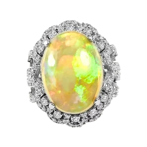 Diamond Opal Ring