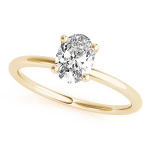 Diamond Oval Solitaire Engagement Ring
