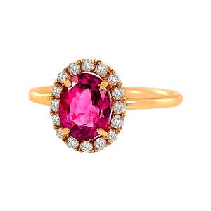 Diamond Pink Sapphire Ring