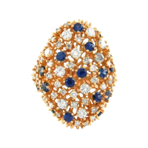 Diamond Sapphire Italian Easter Egg Ring