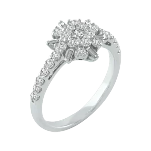 Diamond Snowflake Cocktail Ring