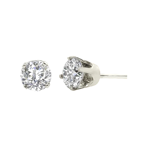 Diamond Stud Earrings - Image 2