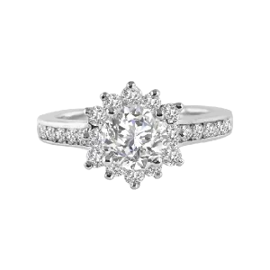 Diamond Sun Halo Ring