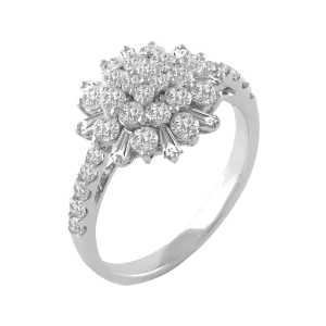 Diamond Sunburst Ring