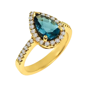 Diamond Topaz Ring