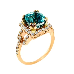 Diamond Zircon Ring
