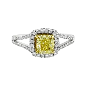 Fancy Yellow Diamond Ring GIA Certified