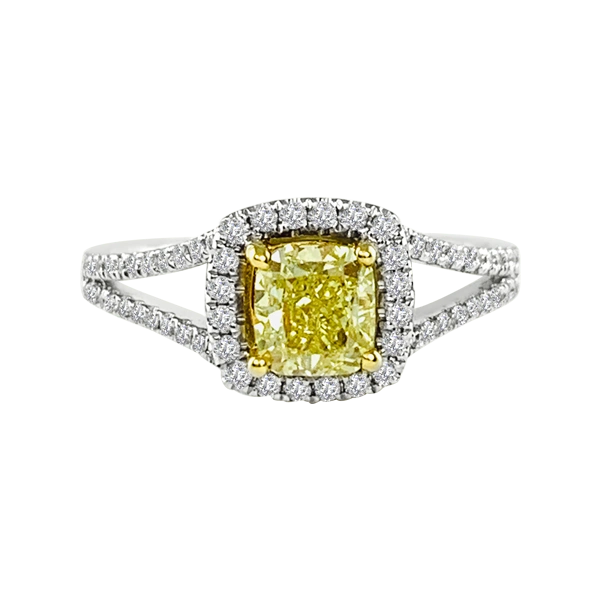 Fancy Yellow Diamond Ring GIA Certified