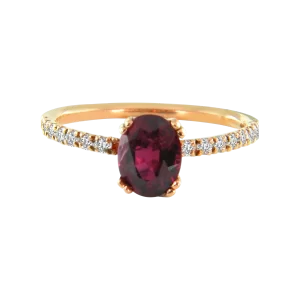 GIA NO HEAT Diamond Ruby Ring