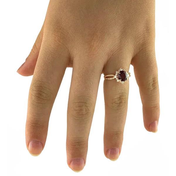 GIA No Heat Ruby Diamond Ring - Image 2