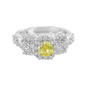 Yellow Diamond Ring GIA Certified
