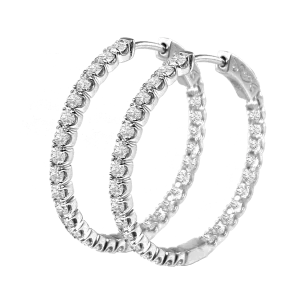 Diamond In Out Hoops