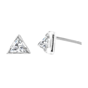 Triangular Diamond Stud Earrings